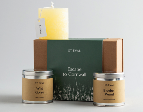 St Eval Escape to Cornwall candle gift set